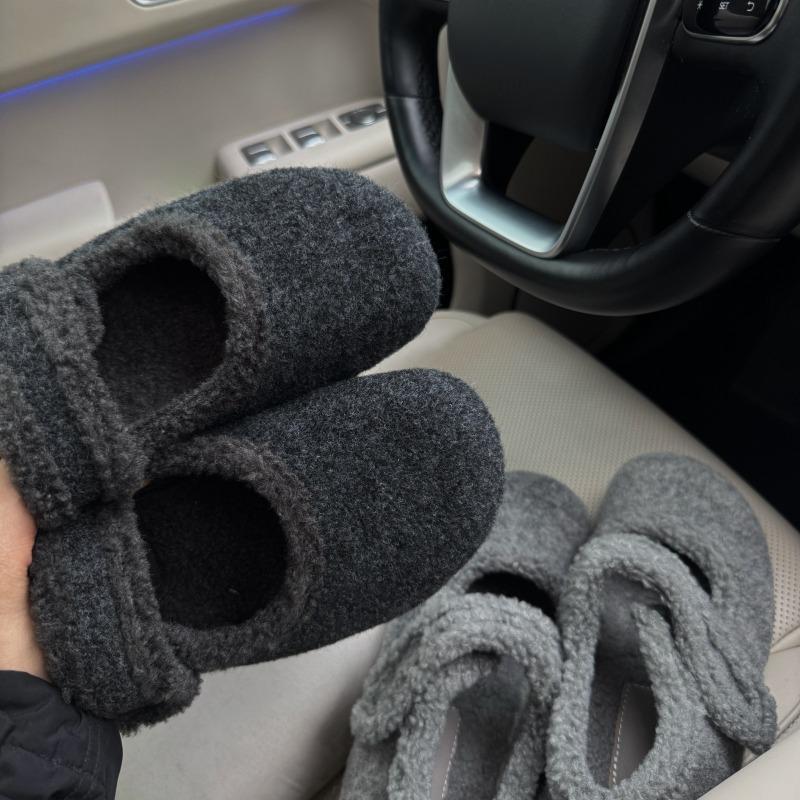 Height-increasing retro woolen velvet women's autumn and winter new snow Mary Jane cotton shoes