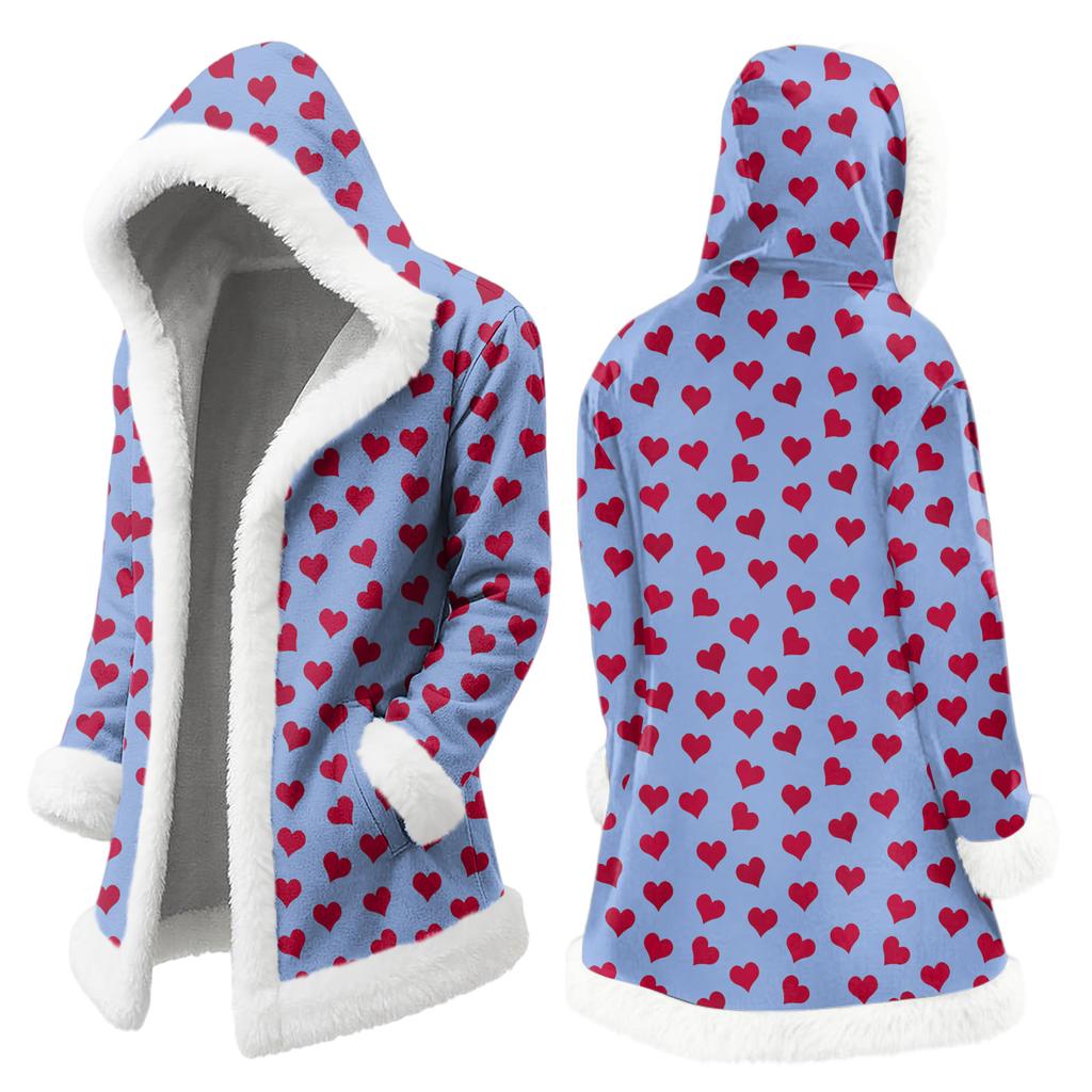 Unisex Kapuzenstrickjacke mit Taschen, Warme Oberbekleidung