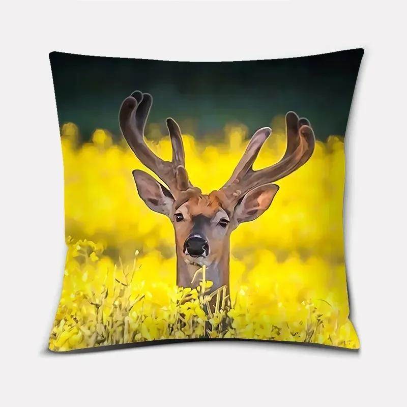 Animal Pillow Series Deer Penguin Fox Pillow bedroom Study Room Sofa restaurant seat balcony rocking chair pillow sleeve