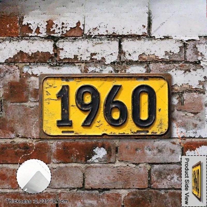 Motorcycle Souvenir License Plate, Metal Auto Wall Decor 15x30cm