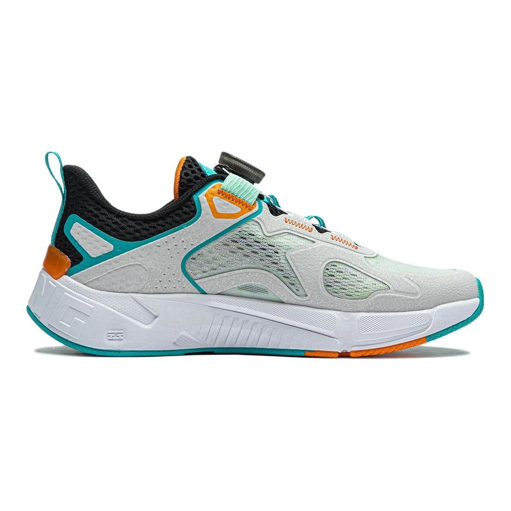 Li Ning Kids Mecha V2 Comfortable Simple Non-Slip Wear-Resistant Casual Shoes Kids Casual Shoes Gray Green Yellow YKCU044-7