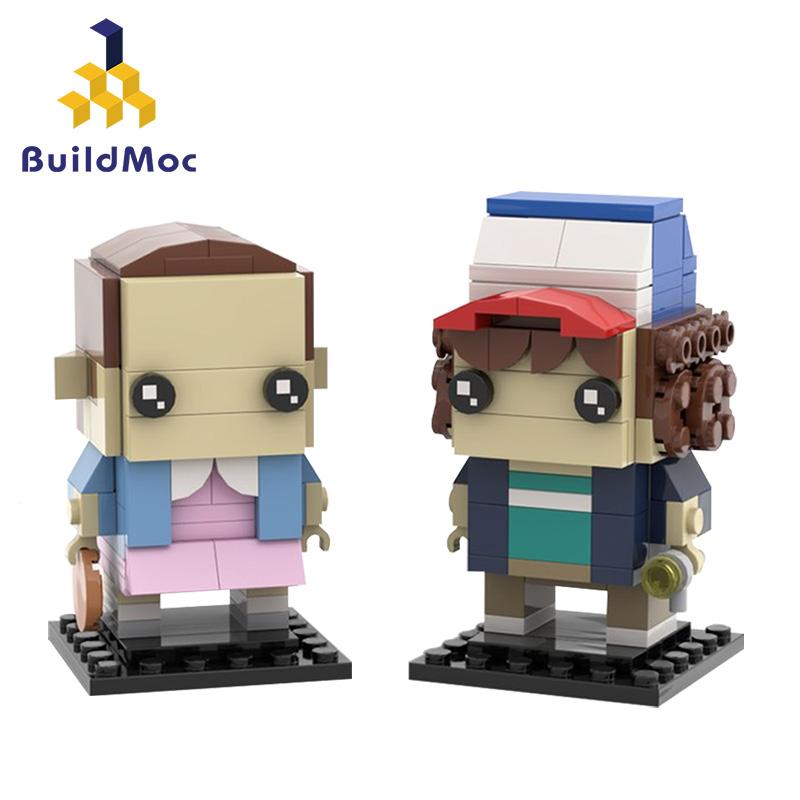 Mini Building Blocks Kit Cartoon Figures Characters Stranger Bricksheadz Collection Bricks Model Assemble Kids Toy Gifts
