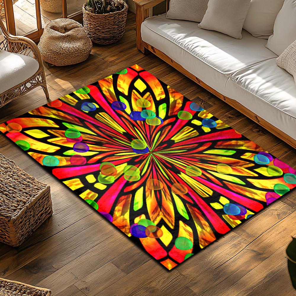 Unikalny Abstrakcyjny Dywan Nowoczesny Geometryczny Dywan Mata na Podłogę do Salonu Wystrój Domu Antypoślizgowy Wycieraczka Stylowy Dywanik Wejściowy Prezent