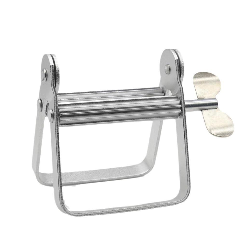 Aluminum Alloy Paste Extruder for Hairdressing, Facial Cleanser, Toothpaste, and Dye Paste серебряный