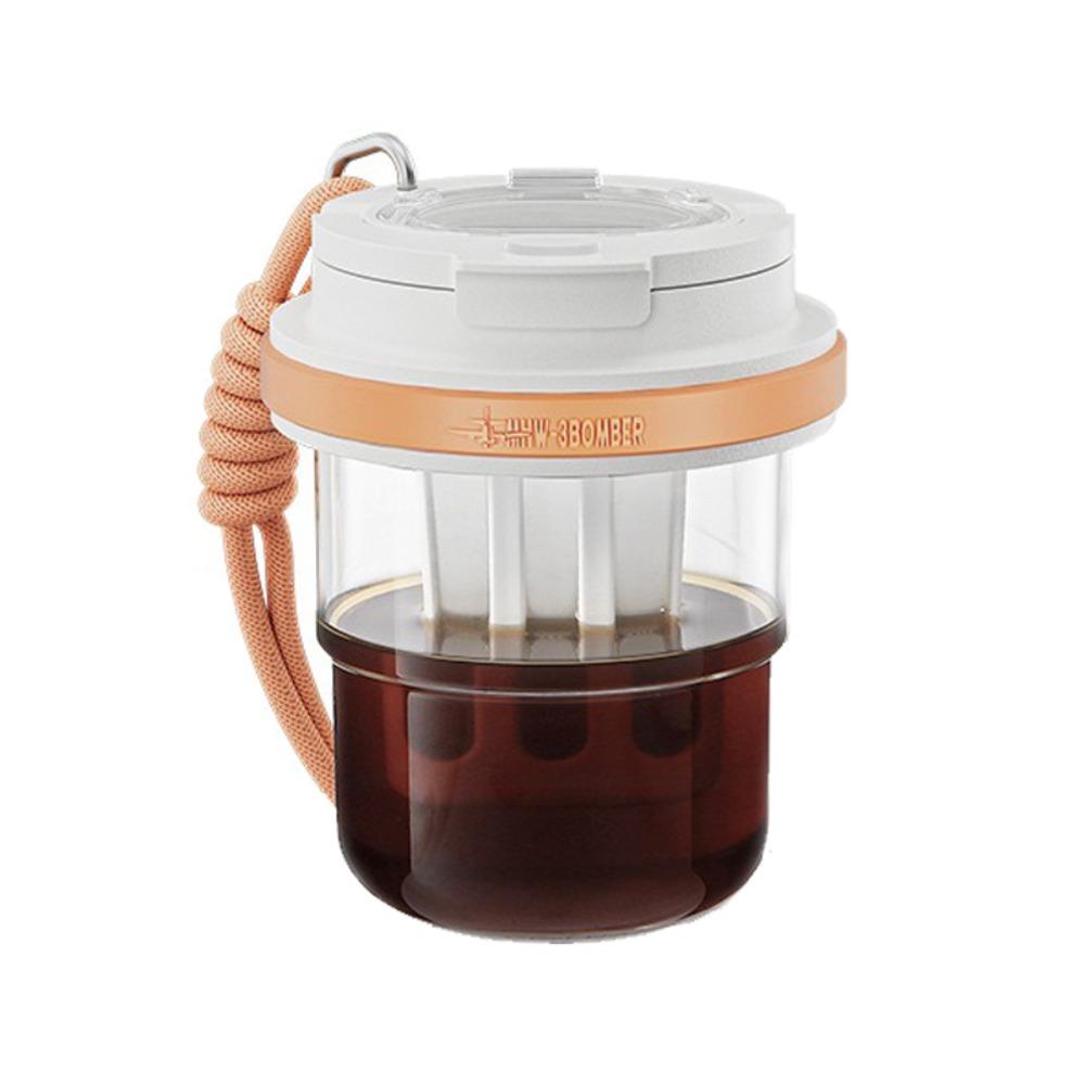 Tea Infuser Tritan Cold Brew Cup Airtight Lid Ice Cool Design Travel Mug 530ml Leak-Proof Bottle Leakproof Teacup Barista Gifts