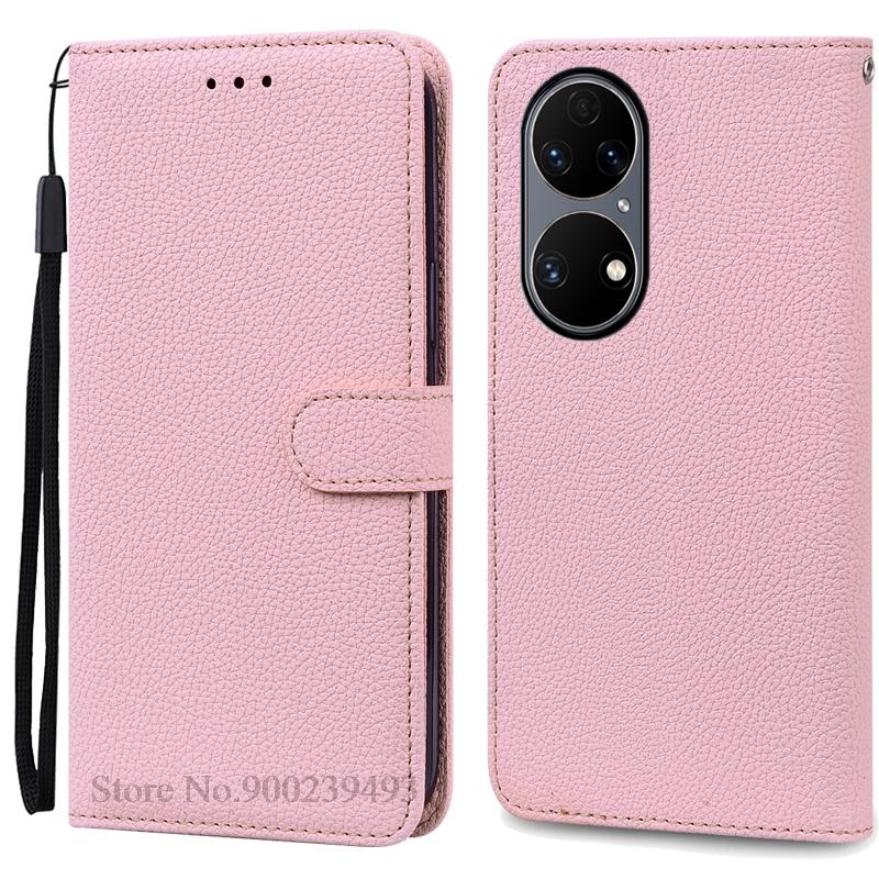P50 P 50 Pro Case For Huawei P50 Case Leather Wallet Flip Case For Huawei P50 Pro Cover Soft Silicone Coque Fundas Shell