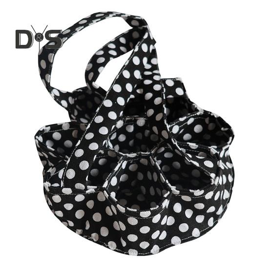 

Корзина для сбора окрашенных яиц с ручкой, большая вместимость, складная конструкция, многофункциональный мешок для яиц, переносная корзина для сбора яиц черный белый