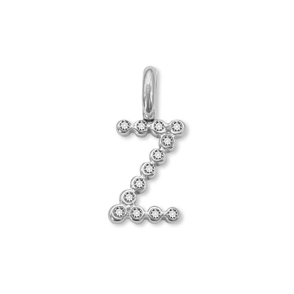Chihang Fashion English Letter Zirconia Pendant Necklace - DIY 26 Letter Accessories