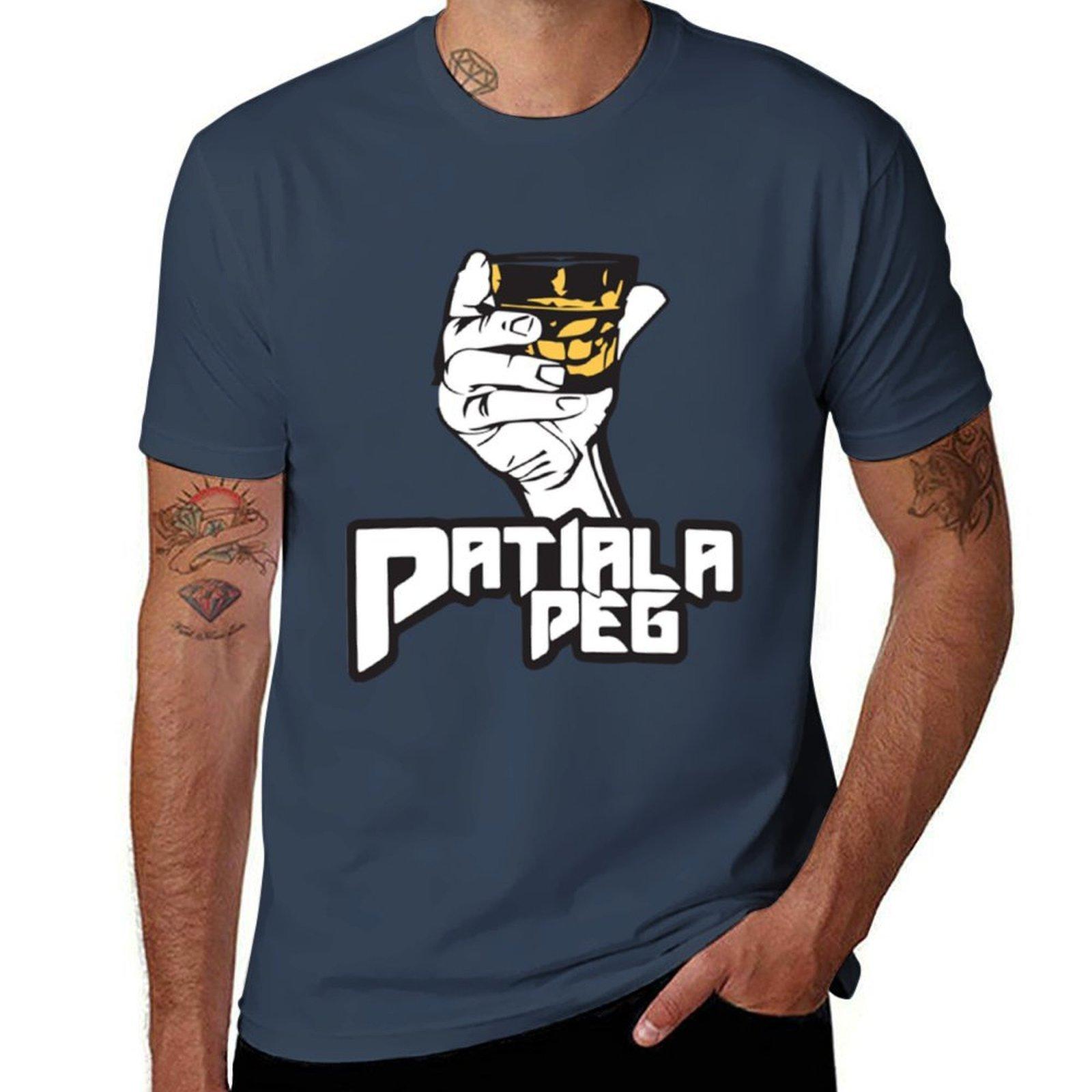 Футболка Patiala Peg, футболка в стиле пенджабской поп-культуры, набор хлопковых футболок. S