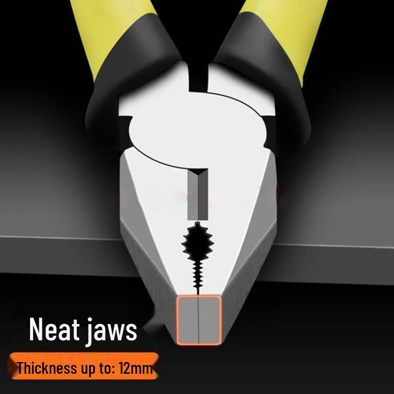 Industrial Tiger Pliers Set: 8" Wire Cutters, 6" Needle Nose & Labor-Saving Diagonal Pliers for Household Electricians