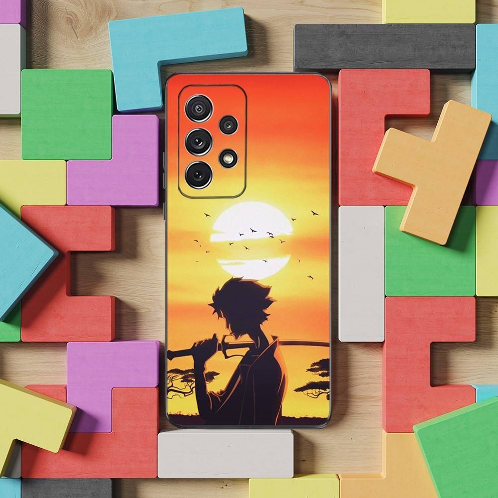 Anime S-Samurai C-Champloo Phone Case For Samsung S25,S24,S23,S22,S21,S20,S10,Ultra,Plus,Lite,FE,Soft Silicone Black Cover