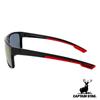 Captain Stag Polarized Sunglasses with PC Smoke Red Men's Case, Plastic, Mirror, CSP-010-1-EH-72