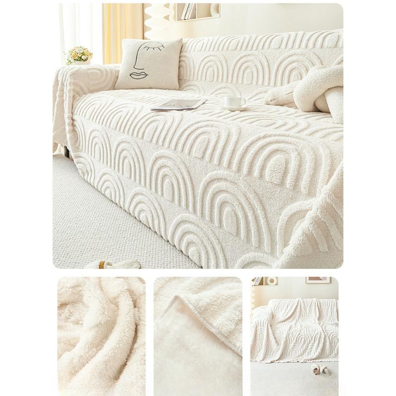 Sofa Towel Simple Full Cover Blanket Cushion Light Luxury Cover Cloth Comfortable Cotton Velvet Sofa Cover Four Seasons Universal