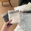 Women's Spring and Autumn Pure Cotton Color Contrast Letter Edge Dark Stripe 10A Antibacterial Crotch Midwaist Underwear