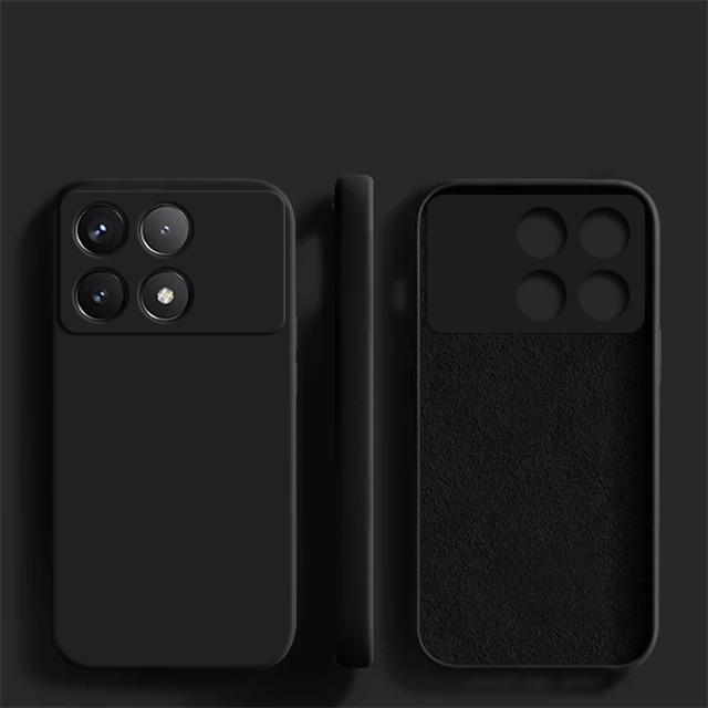 

Для Poco X6 X 6 Pocox6 Pro 5G чехол роскошные жидкие силиконовые чехлы для телефонов для Xiaomi Poco X6 X 6 Pro Pocox6 Pro 5G противоударный мягкий чехол For Poco X6 Pro чёрный