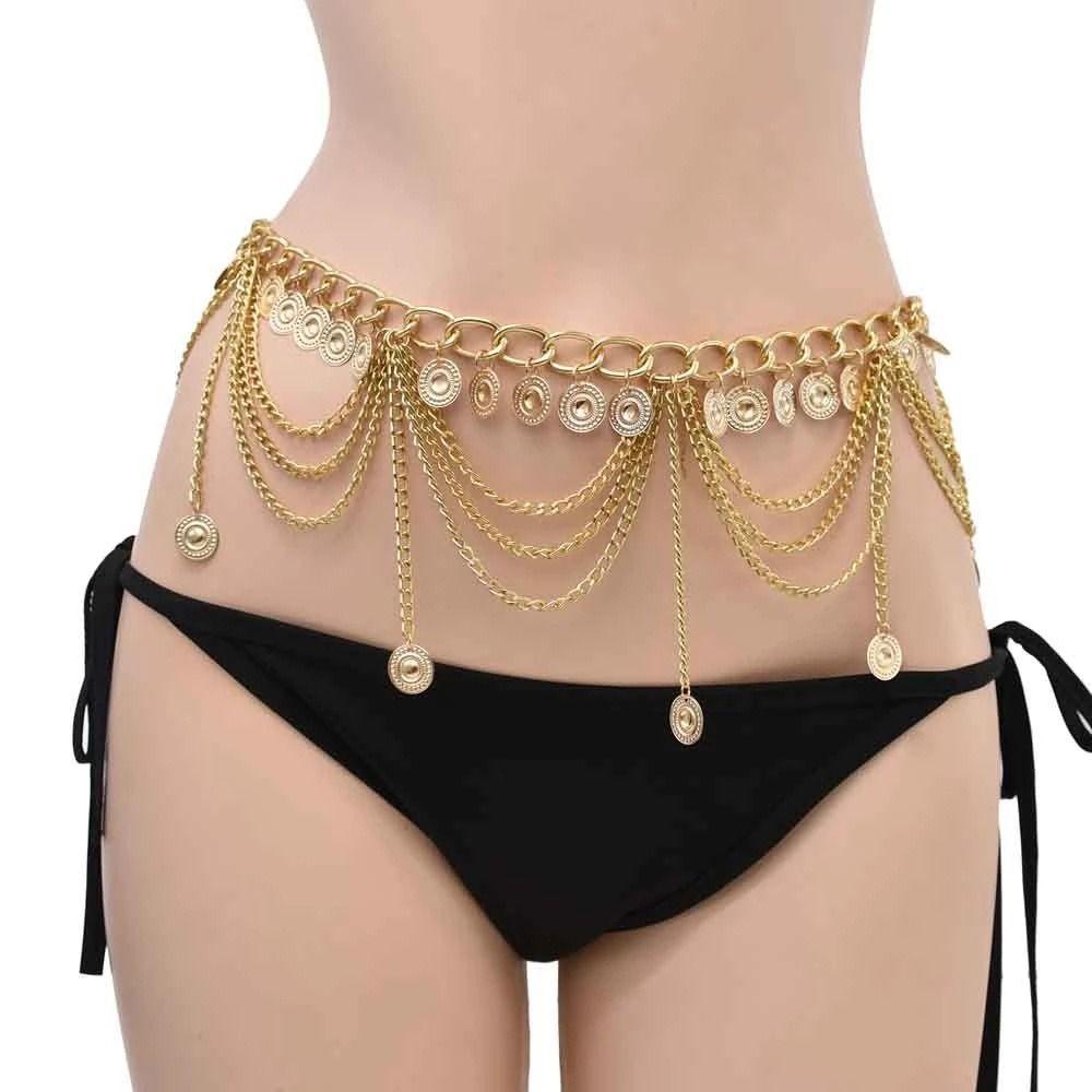 Props Woven Tang Suit Bohemian Style Chinese Style Waist Chain Head Chain Bracelet Fashion Jewelry