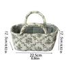 Hand-held French Vine Handbag Printed Floral Organizers Basket Laundry Storage Basket  Home Office