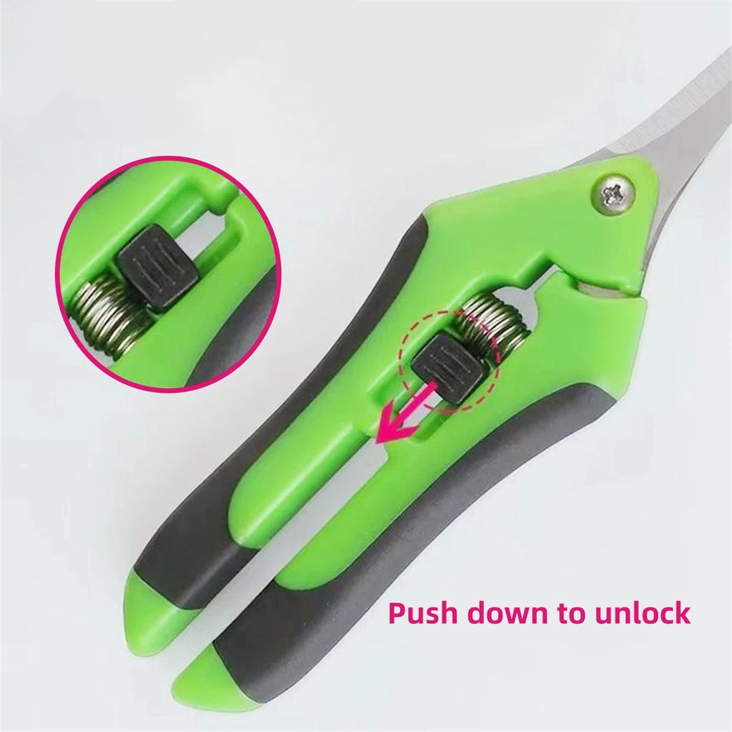 1Pc Stainless Steel Branch Pruning Shears Garden Orchard Plant Flower Fruit Tree Branch Grafting Scissors Straight and Bend Head