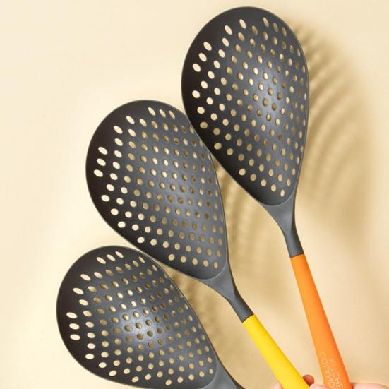 Colander Spoon Non-slip Easy Hanging High Temperature Resistant Heat Insulation Anti-scalding Drain Quickly Plastic Fine Mesh Hole