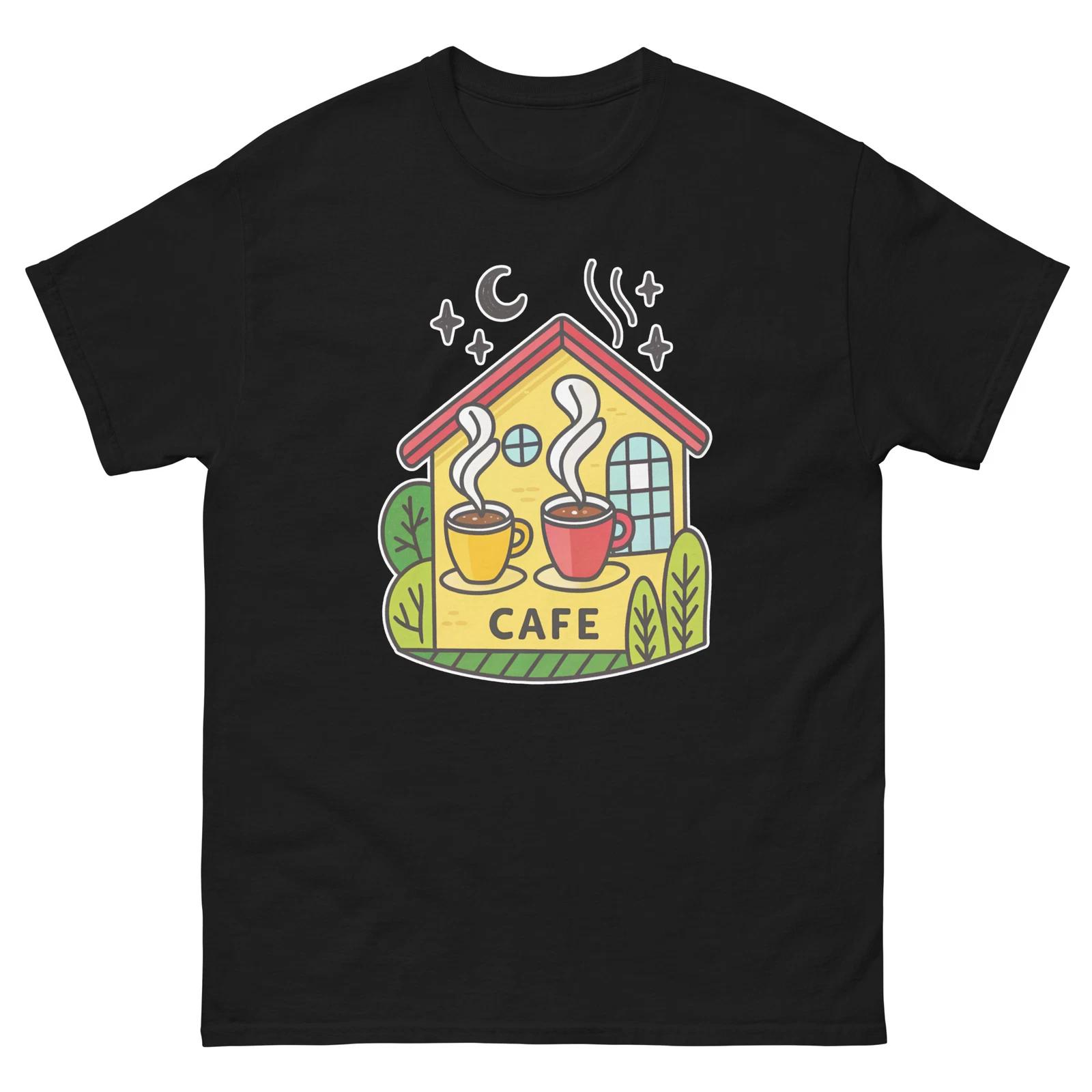 Cafe Mountain Ski Resort Town T-Shirt XL