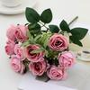 New 10 Heads Real Happy Flower 6 Colors Photography Photo Gift Valentine's Day Flowers Crystal Grass Bouquet Home Decorative