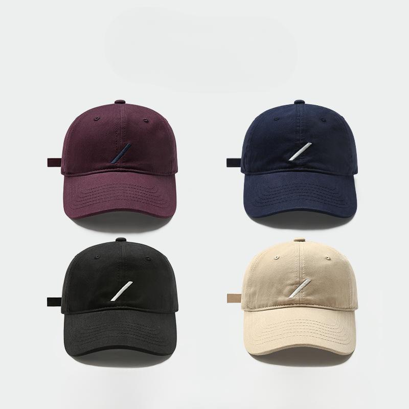 Korean Version of Casual Embroidered Slash Baseball Hat for Women's Spring New Versatile Face Showing Small Duckball Cap Simple Sun Hat