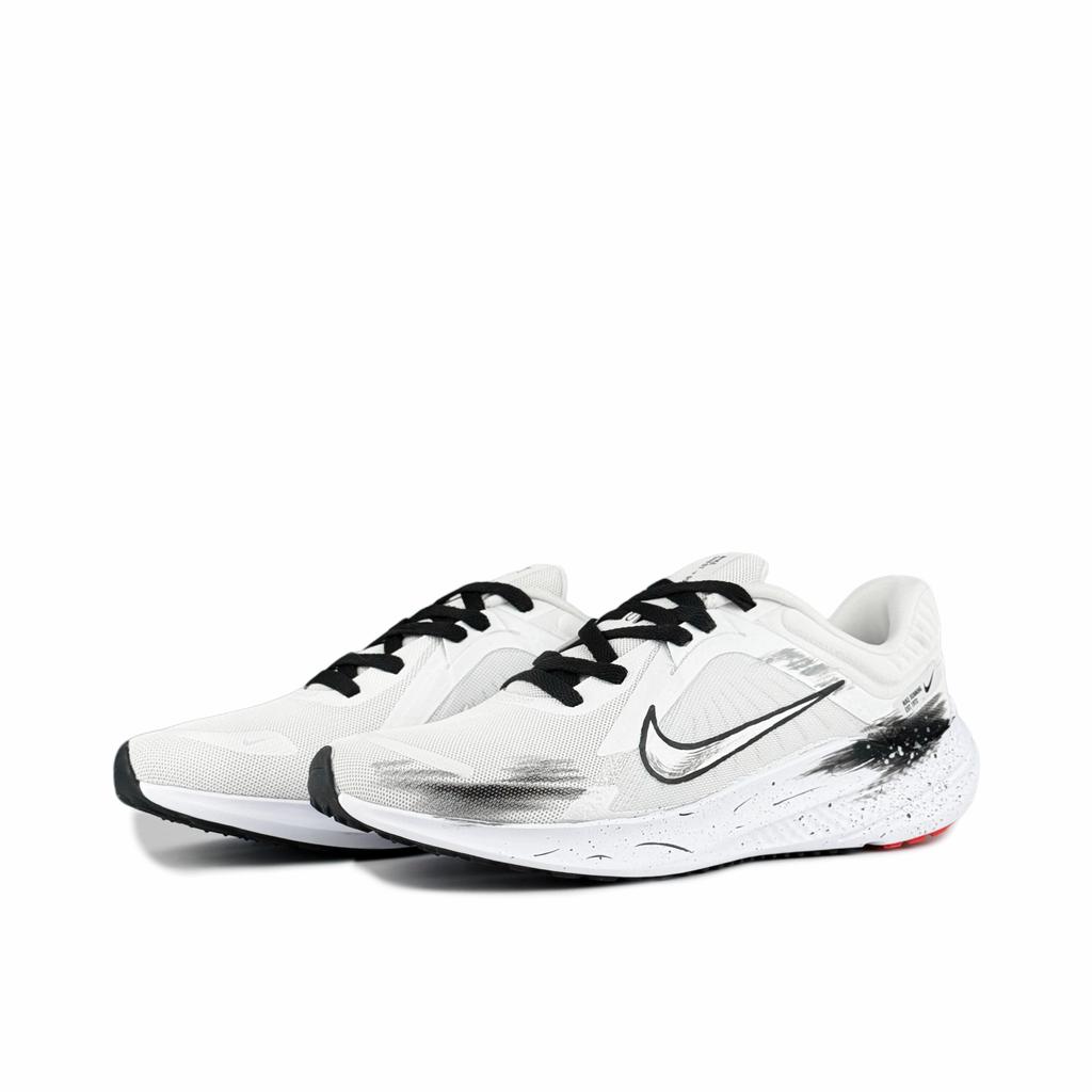 Nike Quest 5 Mesh, Textile Cushioning, Wear Resistant Low Top Rubber Casual Running Shoes Men's White DD0204-007(Team1054-)