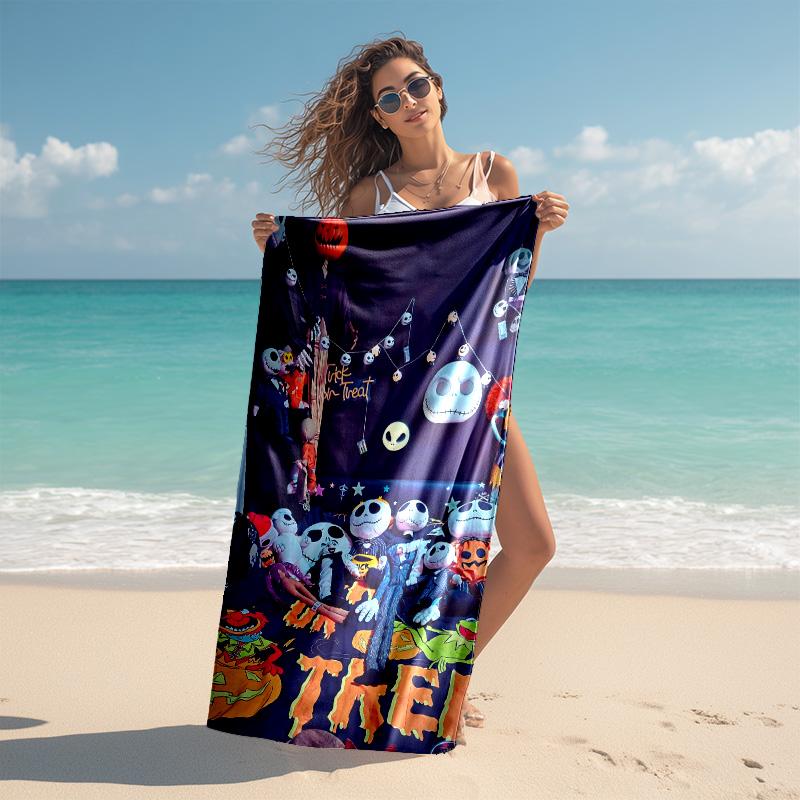 1pc Nightmare Before Christmas Microfiber Beach Towels Quick Dry Towel Sand Beach Towels Pool for Travel Swim Pool. S729011