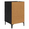 Nightstand Black Oak Effect 40 x 40.5 x 66 cm Engineered Wood