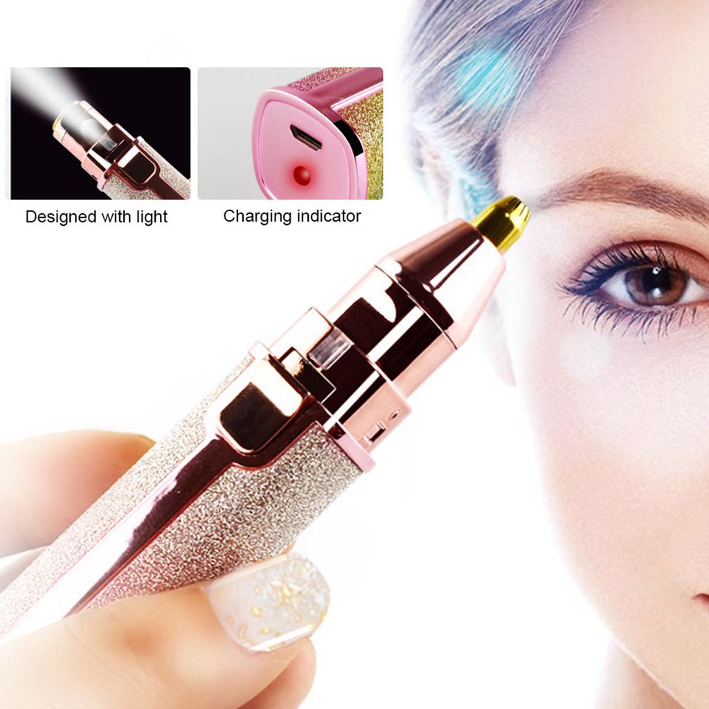 USB Hair Removal Shaver Women Electric Body Face Hair Shaver Machine with Light