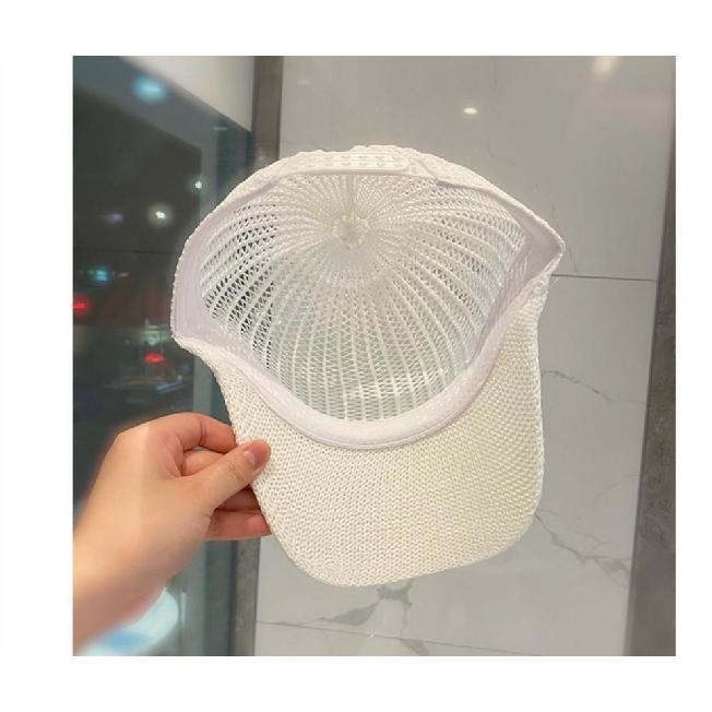Summer Hat Hand-Pressed Diamond Knitted Hollow Duck Hat Korean Version Of All Fashion Rhinestone Shade Baseball Cap