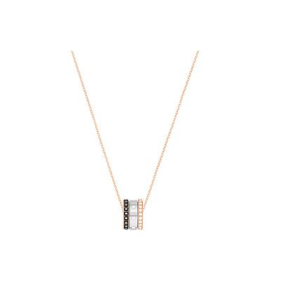 Hint Faux Crystal Stone, Multiple Metal Decoration Necklaces Womens Black