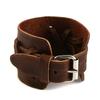 1pc Vintage Punk Genuine Leather Bracelet Bangle for Men Handmade Leather Wristband Steampunk Jewelry Male Bracelets