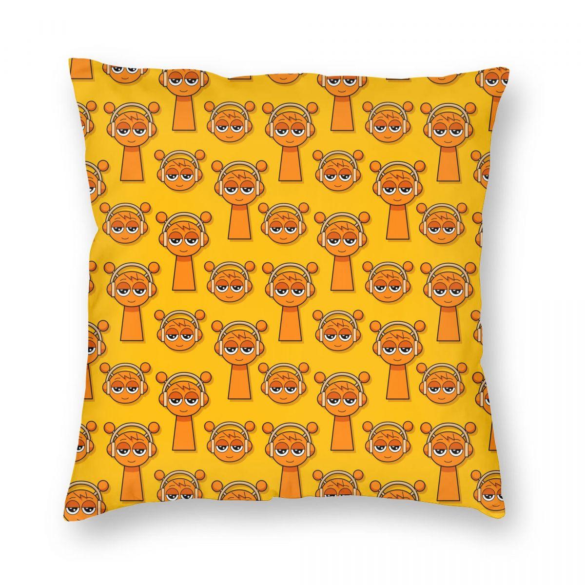 

Cartoon Sprunki Game Pillowcase Printing Fabric Cushion Cover Decorations Pillow Case Cover Home 12x12Inch