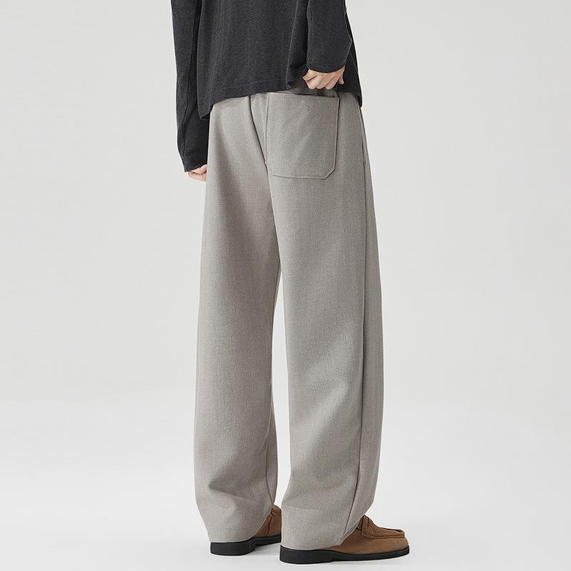 High-end Wool Casual Pants Men's Autumn and Winter New Old Money Wind Business Loose Straight Wide-leg Trousers Men's Wholesale