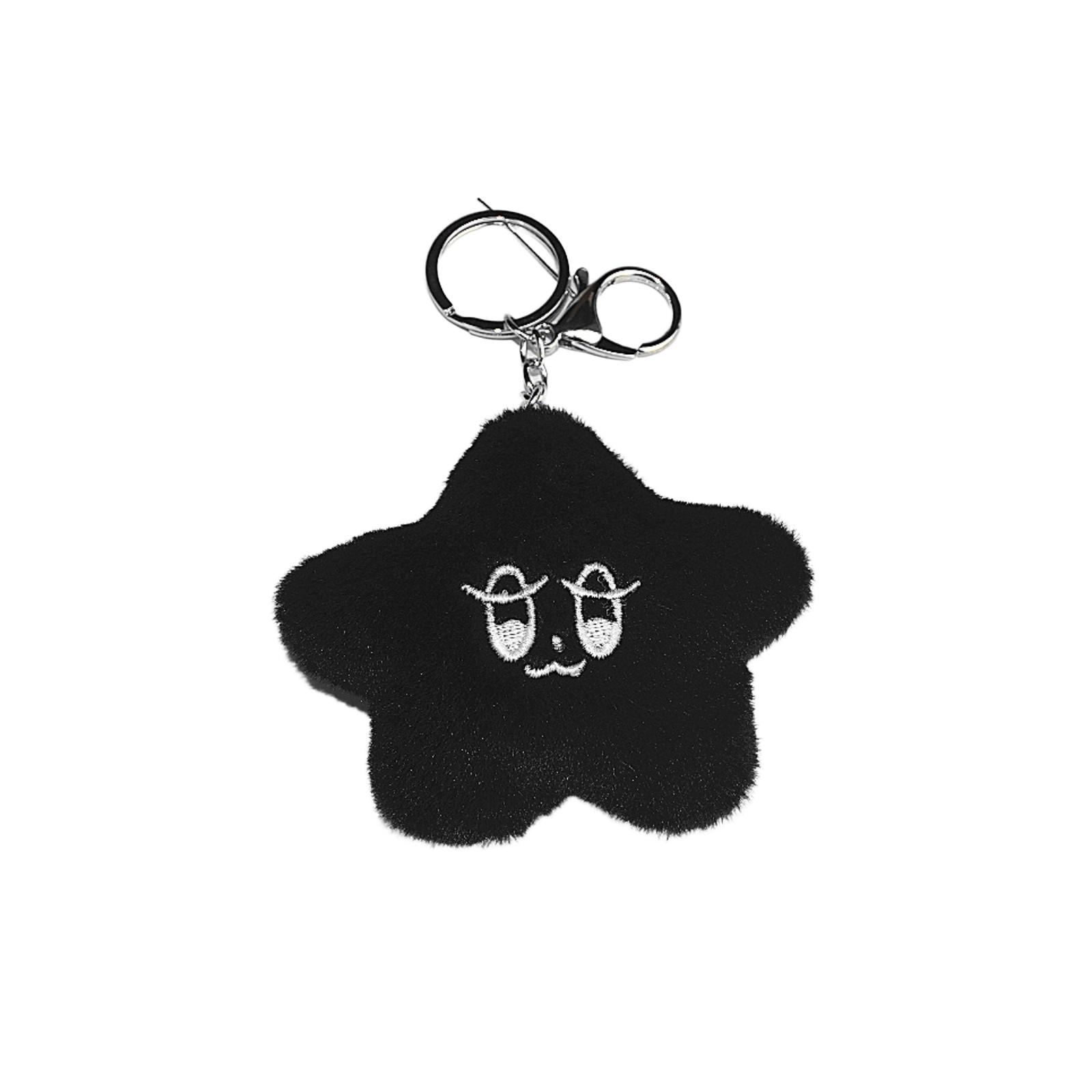 

Black Plush Pendant, Keychain, Backpack Ornament, Cute Emoticon Pack, Star Doll One Size