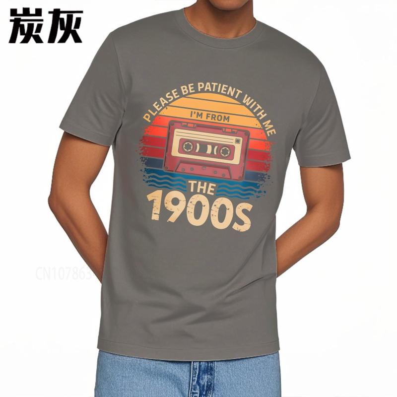 Big size summer Boys t shirt Please Be Patient With Me Im From The 1900s Short Sleeve Workout Oneck Tee shirt cotton men top