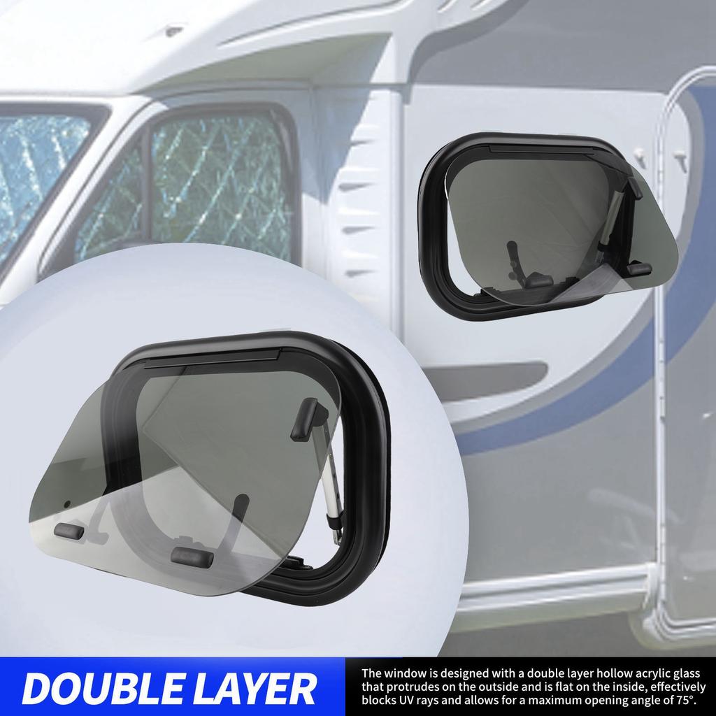 Window Easy Closing Locking RV Opening Window 16x12inch Secure Sealing UV  Heat Prevention for Trailers