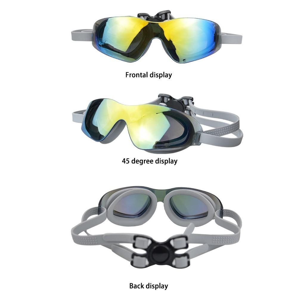 No Leaking Swimming Goggles with PC Mirror Silicone Goggles Portable Swim Glasses Swimming Pool