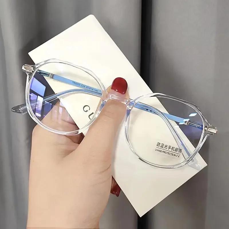 Polygonal Finished Myopia Glasses Anti-blue Light Fashion Eyeglasses Women Diopter 0 -1.0 To -6.0 Lentes Opticos Para Mujer