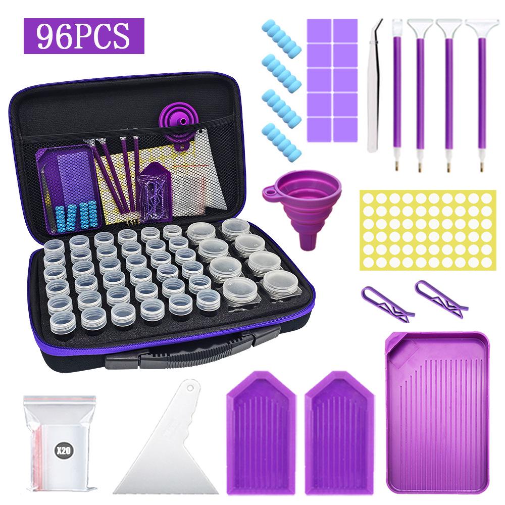 DIY Diamond Painting Kit: Funnel, Drill Pen, 60 Compartment Bottles, 30 Storage, Butterfly Bag