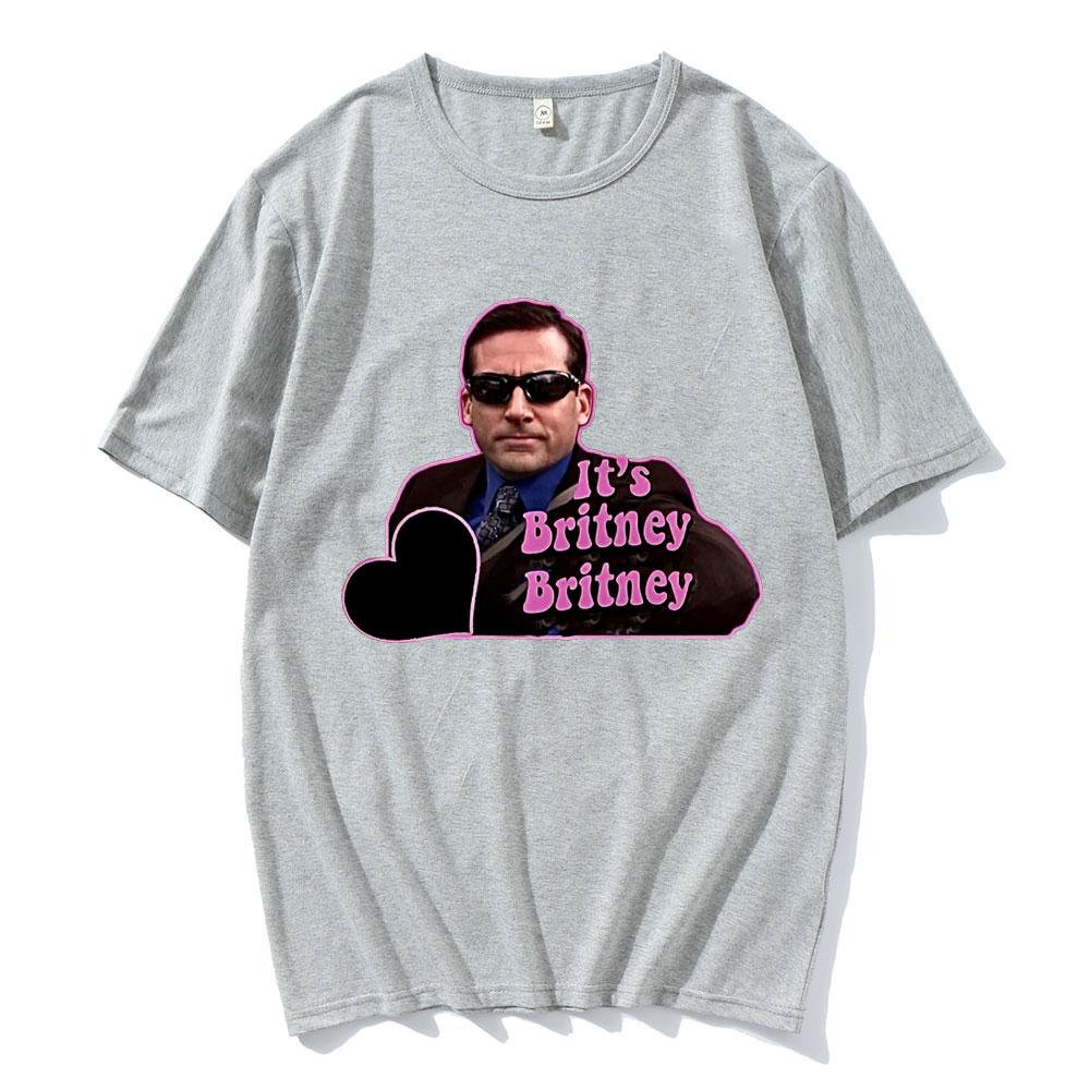 Michael Scott Homage The Office Men T-shirts Tv Series Dwight SchruteJim Halpert It's Britney Graphic T-shirt Streetwear Unisex