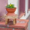 Mini Wooden Bench Stand, Plant Stand, Flower Pot Stand, Pot Stand, Support Indoor Natural Wood Colo