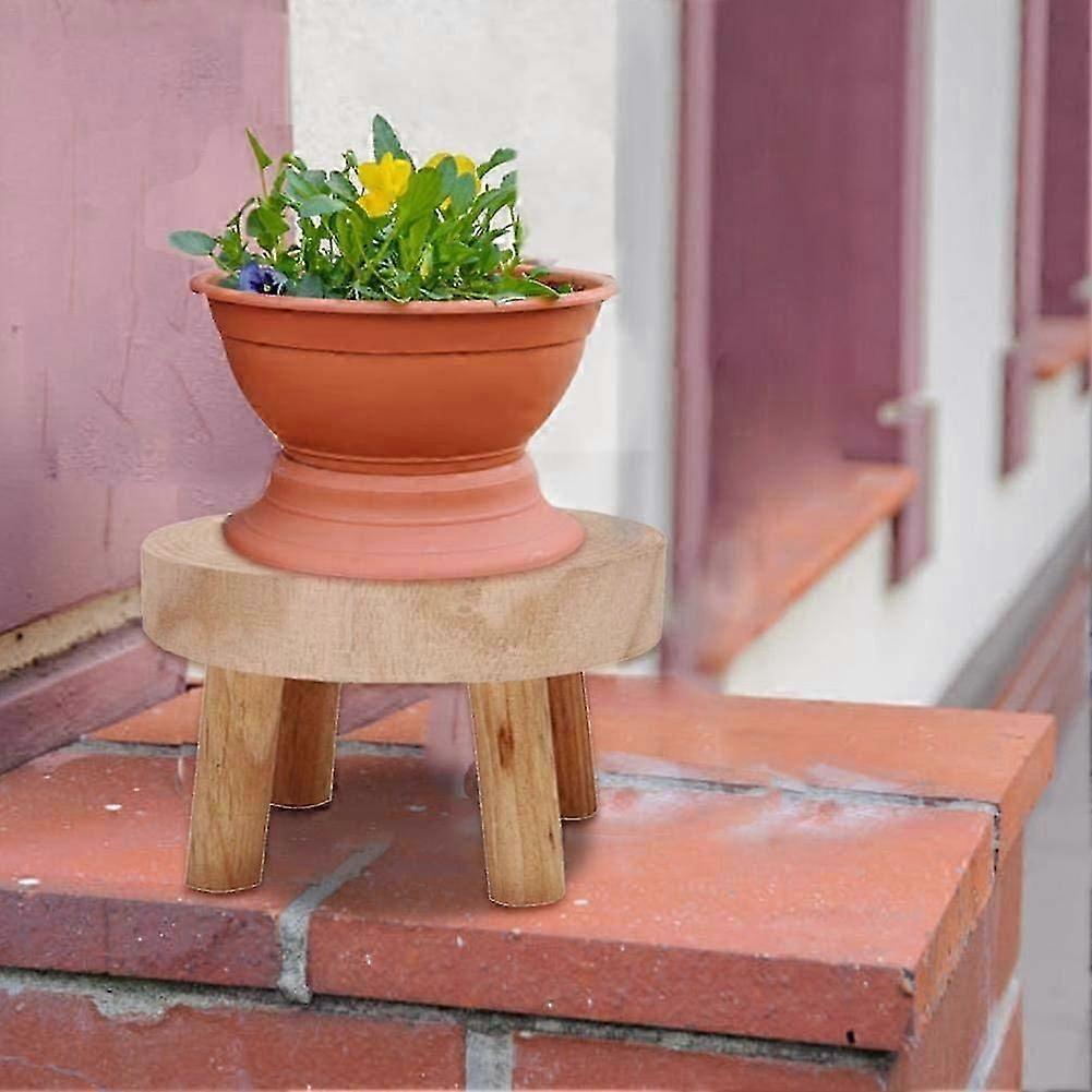 Mini Wooden Bench Stand, Plant Stand, Flower Pot Stand, Pot Stand, Support Indoor Natural Wood Colo