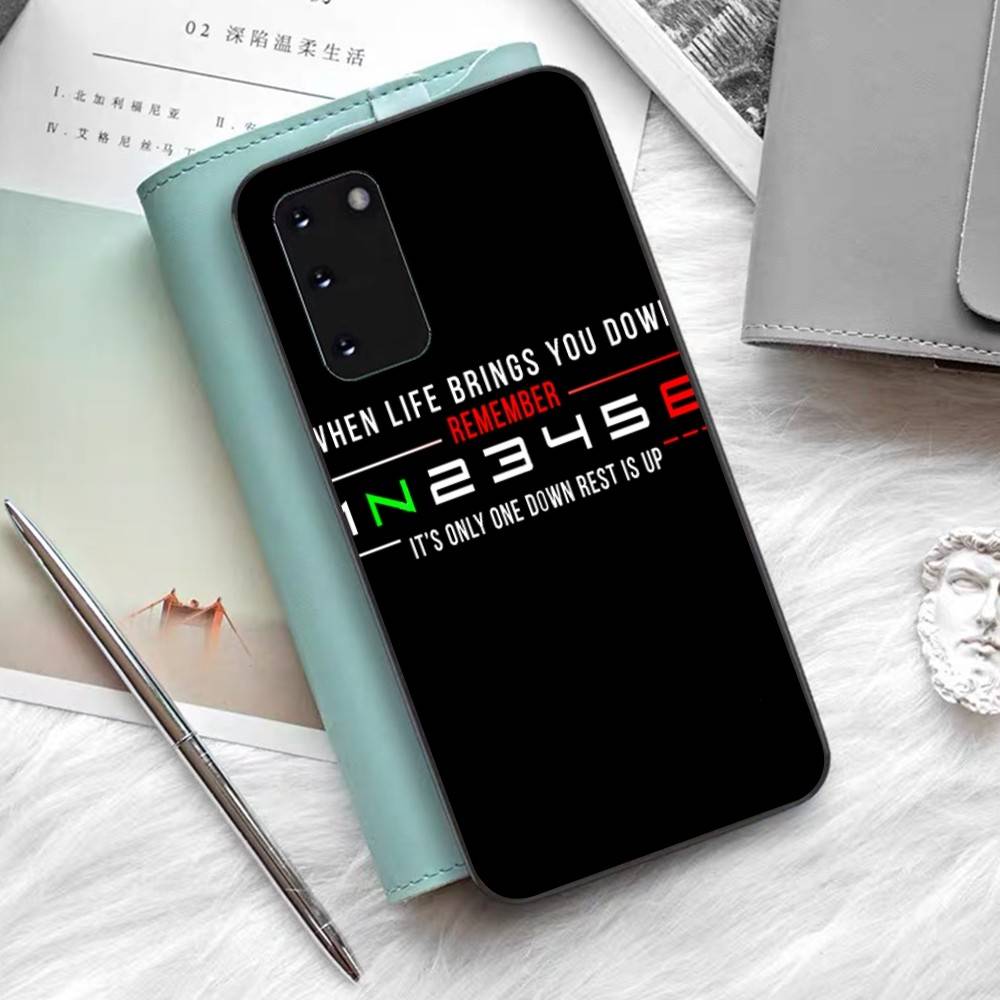 1N23456 M-Motorcycle Phone Case Silicone PC+TPU For Samsung S10 20 30 22 23 24 Plus Lite Ultra Cover