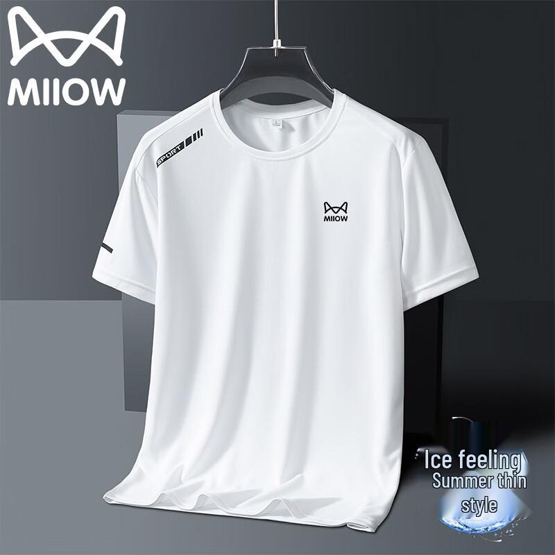 MiiOW Men s Quick-Dry Loose Fit Short Sleeve T-Shirt 4XL