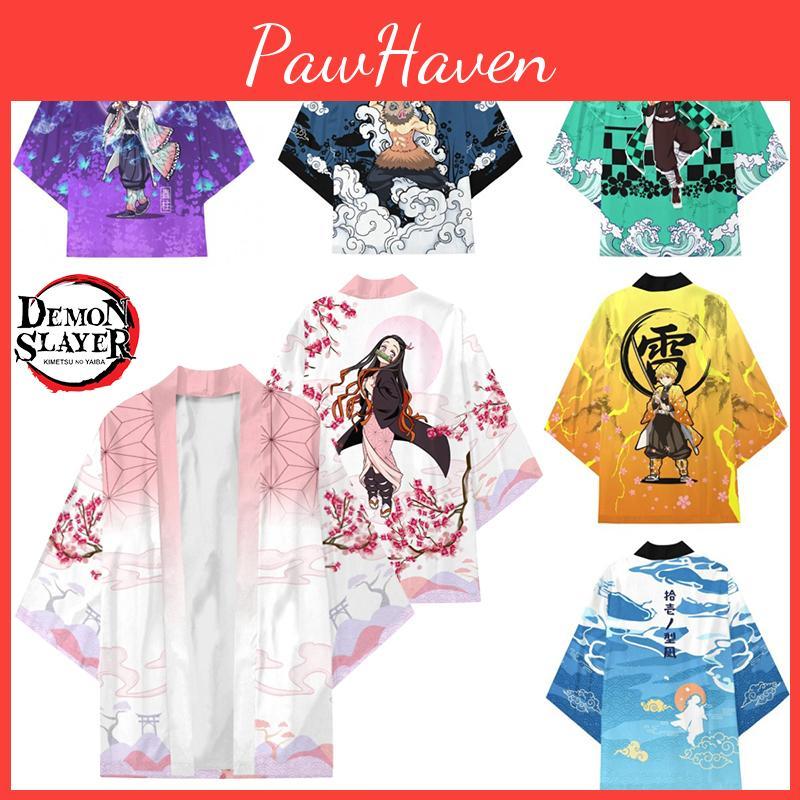 Unisex Demon Slayer Top Kamado Tanjiro Agatsuma Zenitsu Cosplay Costume S-3xl