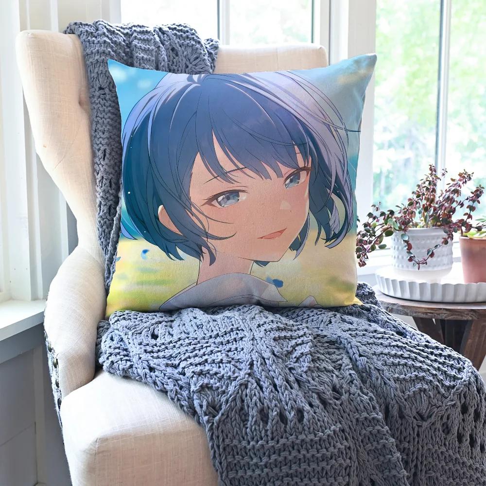 Kiritani Haruka Animation Game Project Sekai Pillow Case Square Pillow Bedroom Sofa LeisureCar Living Room Home Decoration 40X40