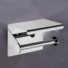 Stainless Steel Toilet Roll Holder with Shelf