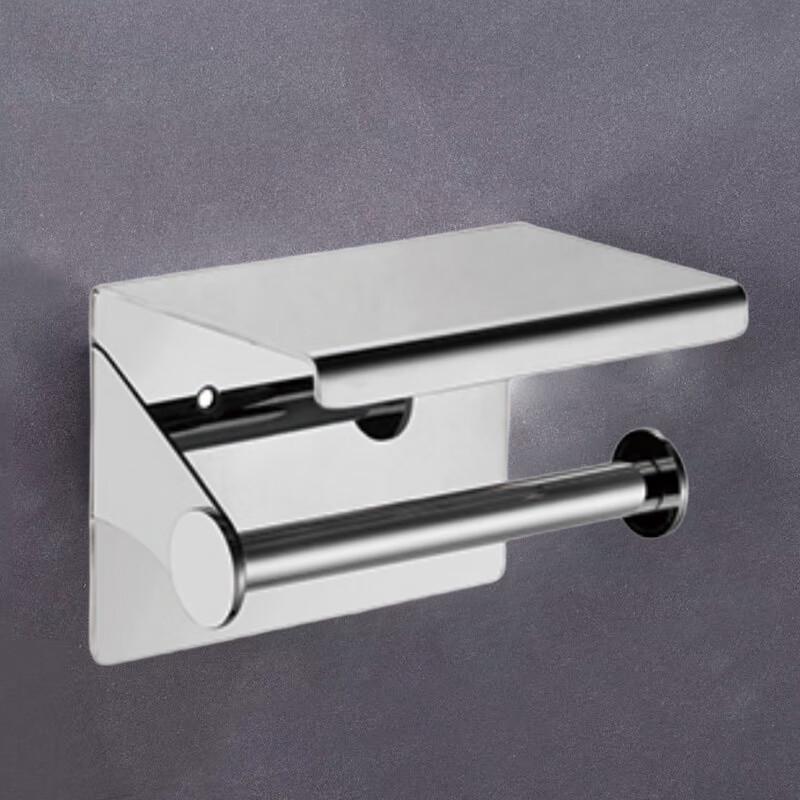 Stainless Steel Toilet Roll Holder with Shelf